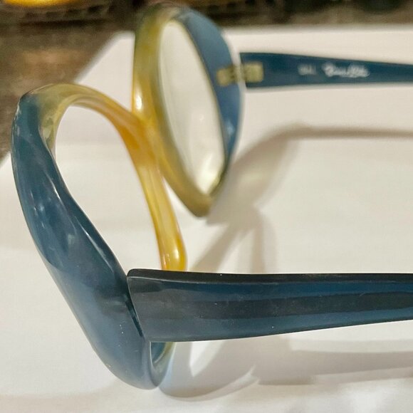 Vtg 1970s Retro B&L RAY BAN RAY-LITE ITALY Oversize BIG EYE Blue Yellow GLASSES! - Picture 5 of 9